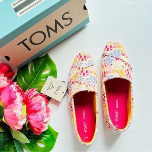TOMS Alpargata Parfait Pink Repreve Flower Fields Quilted Knit NEW